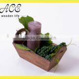 Wooden Fruit Tray,Wood Tray Flowerpot thumbnail-1