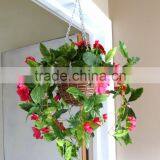 Cheap Round Wicker Hanging Basket For Artificial Flowers thumbnail-1