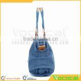 Women's Canvas Large Capacity Handbag Tote Crossbody Bag for IPad Folding Umbrella Cosmetics Blue thumbnail-4