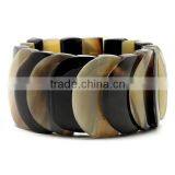 High Quality Best Selling Buffalo Horn Yellow Black Modern Bracelet From Vietnam thumbnail-1