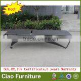 Outdoor Rattan Chaise Lounge Furntiure Beach Sun Lounger With Wheels thumbnail-3