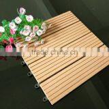 Natural Outdoor PE Decking Tiles Non-slip Wood Composite Decking Tiles thumbnail-2
