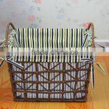 Handmake Wooden Laundry Wicker Basket Cabinet thumbnail-1