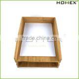 Bamboo a4 Paper Holder/ Paper Storage Tray/ Letter Tray Homex-BSCI thumbnail-1