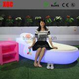 Modern Led Lighting Leather Bed/Luxury Bedroom Set LED Light Round Shape Bed thumbnail-2