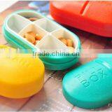 HOT SELL LFGB Colorful Plastic Portable Travelling Pill Box 6 Section Storage Box thumbnail-2