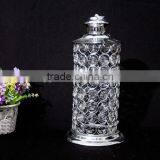 Latest Design Metal and Acrylic Bead Hurricane Lamp With LED Candle Stand thumbnail-1
