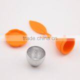 Good Quality Orange Handle Silicone Tea Strainer thumbnail-5