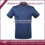 Pilot Polo Shirts/epaulet Polo Shirts for Men/Military Style Pockets Polo Tee Shirt thumbnail-1