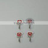 4pcs Durable Mini Adhesive Plastic/Metal Wall Hook With Sticker thumbnail-2