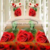 Romantic Heart-Shaped Rose 3D Bedding Set Cotton Bedroom Tetiles Sets Duvet Cover Bed Sheets Pillowcases for Queen Size Beds. thumbnail-4