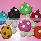 Natural Organic Hemp, Cotton Crochet Handmade Doll Keyring Cellphone Holder Charm thumbnail-1