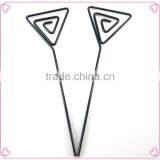 Black Triangle Shaped PET Coated Metal Wire Clips