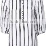 2016 High Quality Fancy Stripe Shirt Elegant Design OEM Service thumbnail-4