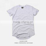 Customized Cheap Men O-neck Short Sleeve Long Line T-shirt thumbnail-2