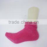 Anti Slip Polyester Chenille Cozy Fuzzy Folded Cuff Socks Women thumbnail-5