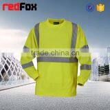 Red Low Price 100% Polyster Safety T-shirt for Worker T-shirt Maker Safety Shirt Workwear Shirt T-shirt thumbnail-2