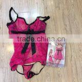 Big Size Fancy Lace Panty Bra Set Hot Sexy Girls See Through Underwear thumbnail-5