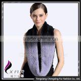 CX-S-158Q Ladies Vintage Exquisite Finest Quality Knitted Mink Fur Neckwarmer Handmade Mink Fur Scarf thumbnail-1