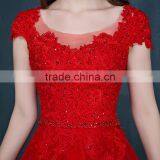 MGOO Cheap Price Wholesale Red Lace Long Prom Dress Ladies Elegant Chiffon Evening Dinner Long Dresses Handmade 2040 thumbnail-5