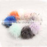 Myfur High Quality Real Raccoon Fur Pom Pom Phone Dust Plug Mint Green Color thumbnail-3