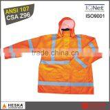 High Visibility Safety Wear Mens Reflective Rainwear With EN20471 thumbnail-2