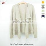 White Big Collar Womens Jerseys Knitted Cardigan Sweater thumbnail-1
