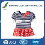 Infant & Toddlers Apparel Baby Girls Short Sleeve Stripe Top Ruffle thumbnail-1