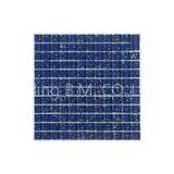 Dark Blue Foil Crystal Glass Mosaic Tile For Interior & Exterior Wall