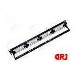 24 Port Black UTP Network Cabinet Patch Panel , 1U Category5e Patch Panel