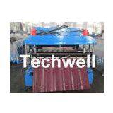 Automatic Color Steel Roof Tile Roll Forming Machine With 11 Kw Hydraulic Motor Power