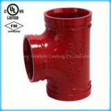 Grooved Pipe fittings Equal Tee with UL listed,FM approval