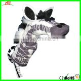 novelty stuffed zebra sock hand puppet