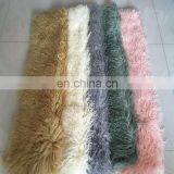 Factory Wholesale Long Hair Tanned Real Mongolian Tibetan Lamb Fur Plate thumbnail-6