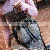 2017 Check Bucket Bag Temperament Leisure Shoulder Bag thumbnail-2