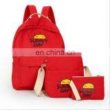 Wholesale Fashion Canvas 3pcs School Backpack Bag Set thumbnail-2