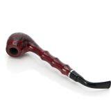 400mm Length Wooden Resin Long Tobacco Pipe With Small Red Head and Bamboo Joint Tube for Smoking thumbnail-2