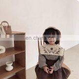 6140/ 2020 Newest Sweet Fashion Elegant Plaid Kids Shirt Spring Autumn Girls Long Sleeve Embroidered Shirt thumbnail-3