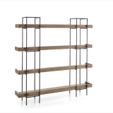 4-layer Wood Metal Expansive Shelving Display Rack for Room, Office or Kitchen thumbnail-3