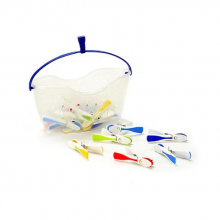 Plastic Basket With 20 Pegs thumbnail-1