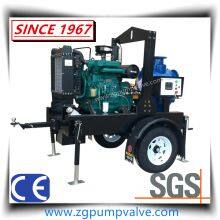 T&U Series American Technology Diesel Engine Non-Clogging Self Priming Sewage Pump With Movable Trailer thumbnail-5