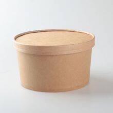Disposable Noodle Takeaway Containers pe Coating Paper Bowls With Pet Lids Food Packaging Containers thumbnail-1