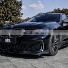 Carbon Black Front Splitter For BMW G20 2019+ Front Bumper Lip Splitters thumbnail-5