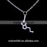 Hot Newest Molecular Necklace Chemical Structure Formula Necklace thumbnail-3