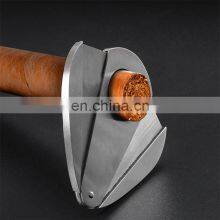 Factory Supply Desktop Engraved Manufacturer Logo Stainless Steel Scissors Luxury Custom Cigar Cutters thumbnail-1