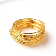 Rose Gold Silver Black Colored Metal Dinner Wire Napkin Rings Holders for Hotel Restaurant thumbnail-5