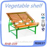 2016 popular sale metal and wooden vegetable shelf