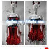 Junhou Brand Cheap Lady Sexy Burlesque Corset Red Lace up Back Satin Hot Gothic Corset thumbnail-1
