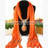 Wholesale Fashionable Pendant Scarf Jewellery Scarf thumbnail-5