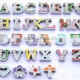 8mm Colorful Letters With Rhinestone Slide Letters DIY Jewelry Accessories thumbnail-1